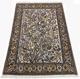 #7179 Persian Qom Tree of life design wool on cotton base